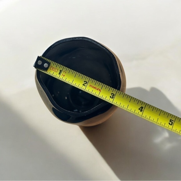 Translucent Black Asymmetrical Vase 5” tall - Picture 7 of 10